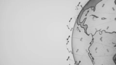 Global network network connection the world abstract 3D rendering satellites Stock Footage 114874427
