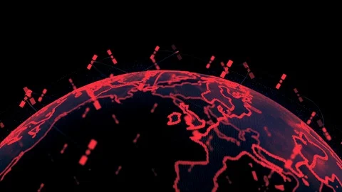 Global network network connection the world abstract 3D rendering satellites Видео 122505151