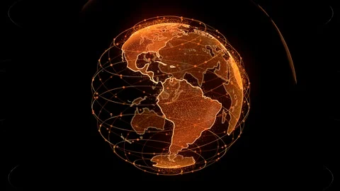 Global network network connection the world abstract 3D rendering satellites Vídeos de archivo 122831835