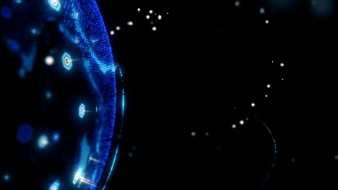 Global network network connection the world abstract 3D rendering satellites Vídeos de archivo 125998366