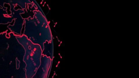 Global network network connection the world abstract 3D rendering satellites 스톡 일러스트