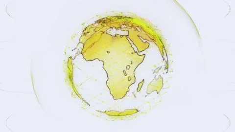 Global network network connection the world abstract 3D rendering satellites Illustrazione stock