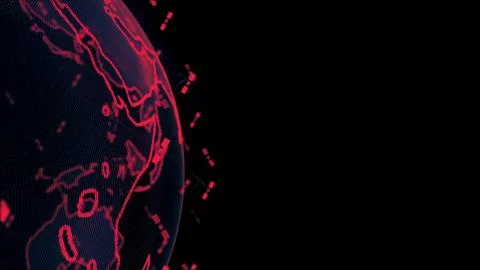 Global network network connection the world abstract 3D rendering satellites Illustrazione stock