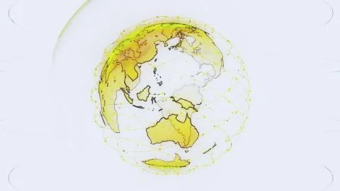 Global network network connection the world abstract 3D rendering satellites Stockillustratie