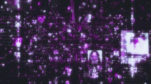 Global network network connection the world abstract 3D rendering satellites Stock Illustration