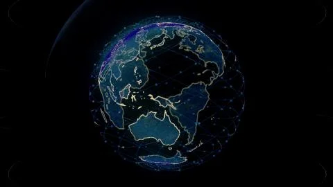 Global network network connection the world abstract 3D rendering satellites 스톡 일러스트