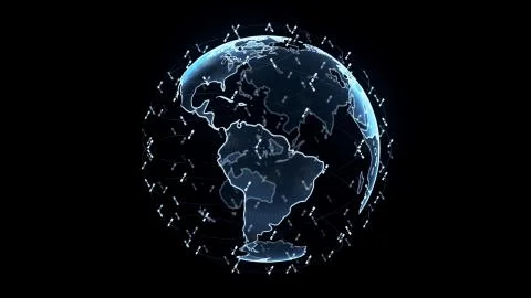 Global network network connection the world abstract 3D rendering satellites 스톡 일러스트