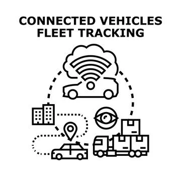 Global network operating smart transportation イラスト素材