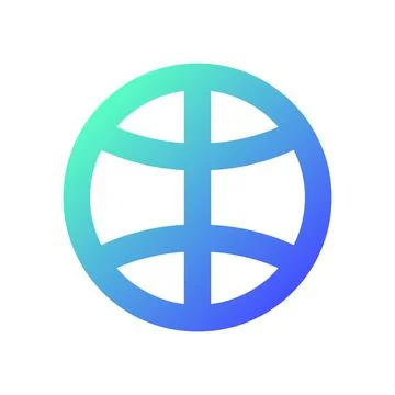 Global network pixel perfect gradient linear ui icon Ilustração Stock