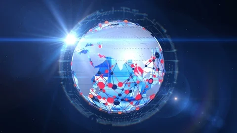The global network the planet Earth Stock Footage 99564846