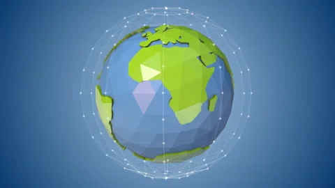 Global Network Plexus Connecting Around Rotating Earth Stock Footage 331189675
