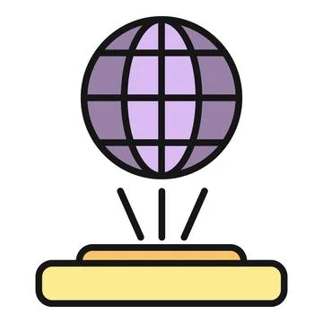 Global network projecting digital technology hologram concept Illustrazione stock