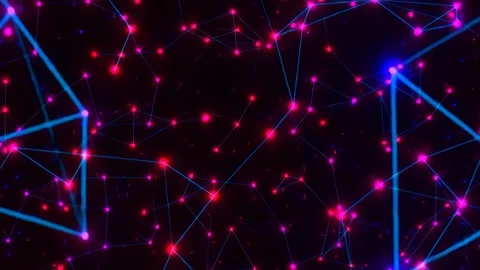 Global Network Purple Data Nodes Stock Footage 339289603