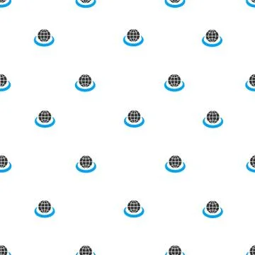 Global Network Ring Flat Vector Seamless Pattern イラスト素材