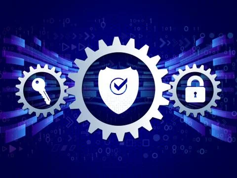 Global network security. Abstract digital business background. Stock Illustration