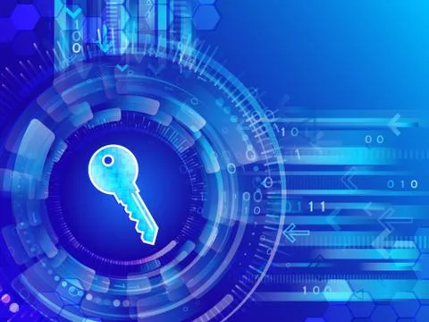 Global network security. Cyber data protection of business technology. Illustrazione stock