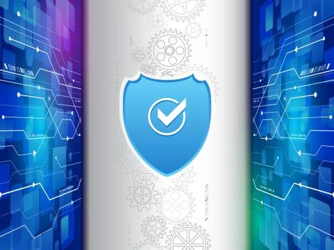 Global network security. Cyber data protection of business technology. イラスト素材