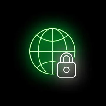 Global network security padlock protecting internet data 스톡 일러스트