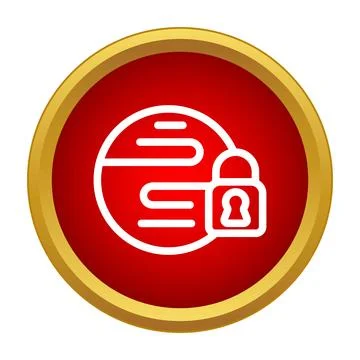 Global network security padlock protecting internet data Stock Illustration