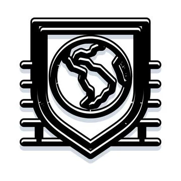 Global network security shield protecting planet earth 스톡 일러스트