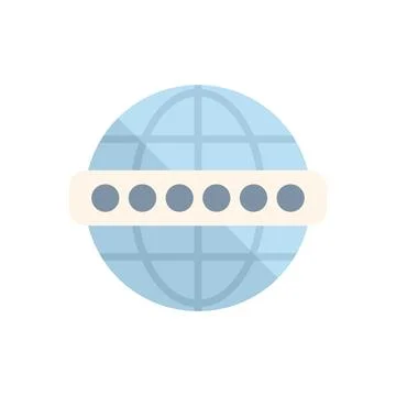 Global network security system protecting the world with password Stock Illustration