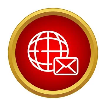 Global network sending email message communication icon イラスト素材