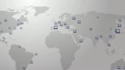 Global Network of server computers Video stock 20064331