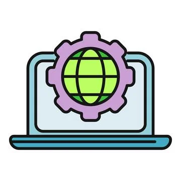 Global network settings and internet technology configuration Stock Illustration