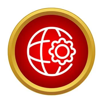 Global network settings icon for worldwide configuration イラスト素材