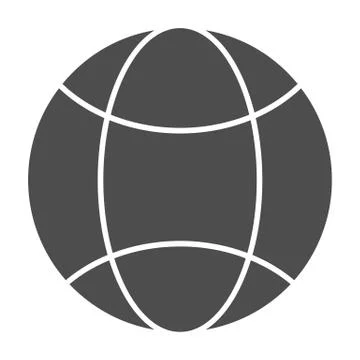 Global network solid icon. Internet worldwide vector illustration isolated on Illustrazione stock