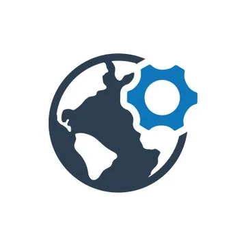 Global / Network Solution Icon Stock Illustration