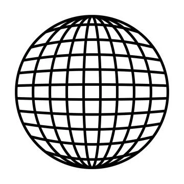 Global Network Sphere Interconnected World Communication and Technology Stock Illustration