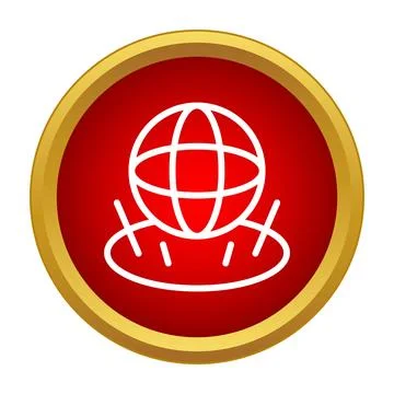 Global network symbol with connecting lines Illustrazione stock