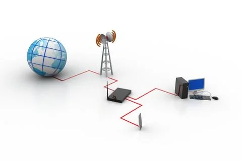 Global network system Stock Illustration