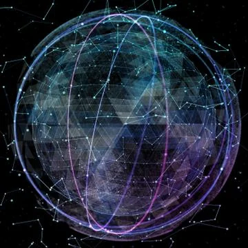 Global network technologies. Illustrazione stock