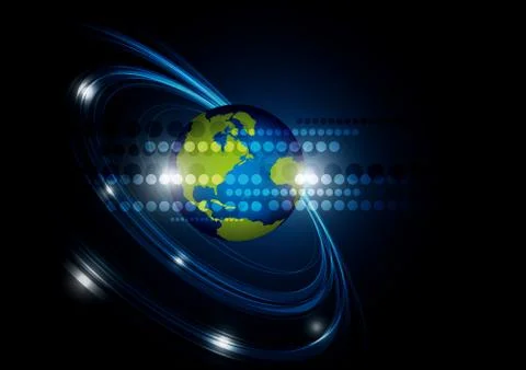 Global network technology background Stock Illustration