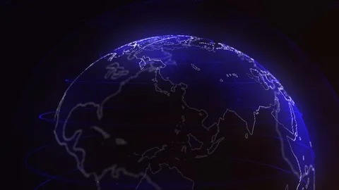 Global network,  technology communications digital system Stock Footage 89978860