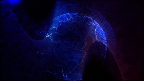 Global network,  technology communications digital system Stock Footage 90941300