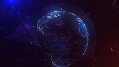 Global network,  technology communications digital system Stock Footage 90941919