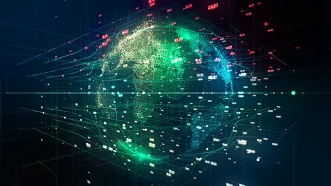 Global network,  technology communications digital system Video stock 91577085