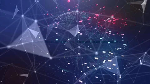 Global network,  technology communications digital system Stock Footage 95673716