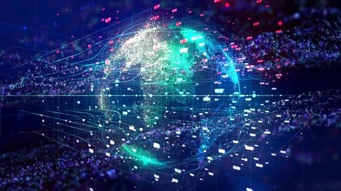 Global network,  technology communications digital system Stock Footage 100821020