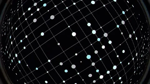 Global network technology connections circular globe motion flashing 4k Stock Footage 289912054