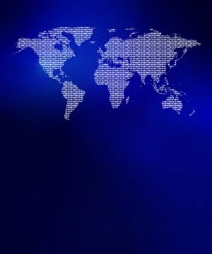 Global network on world map for technology and future concept Stock Illustration
