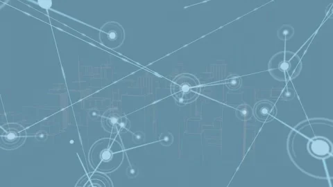 Global networking emphasizes architectural engineering technology. Stock Footage 330664235
