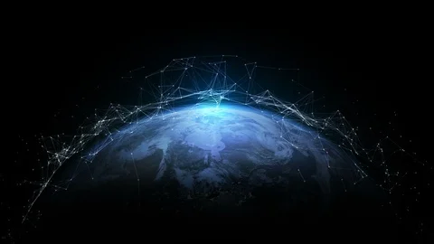 Global networking. Stockbeeldmateriaal 86760773