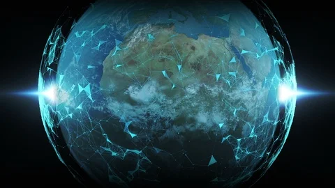 Global networking. Video stock 86905982