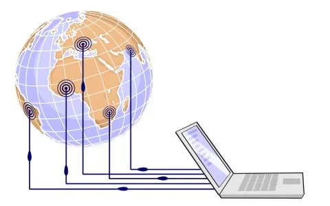 Global networking Illustrazione stock