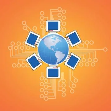Global networking Illustrazione stock