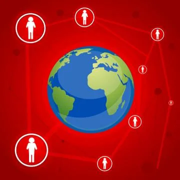 Global networking Stock Illustration